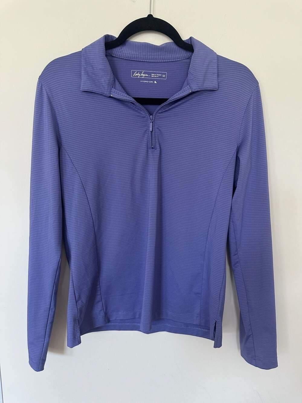 Lady Hagen Golf Long Sleeve Zip Polo Size M Purple